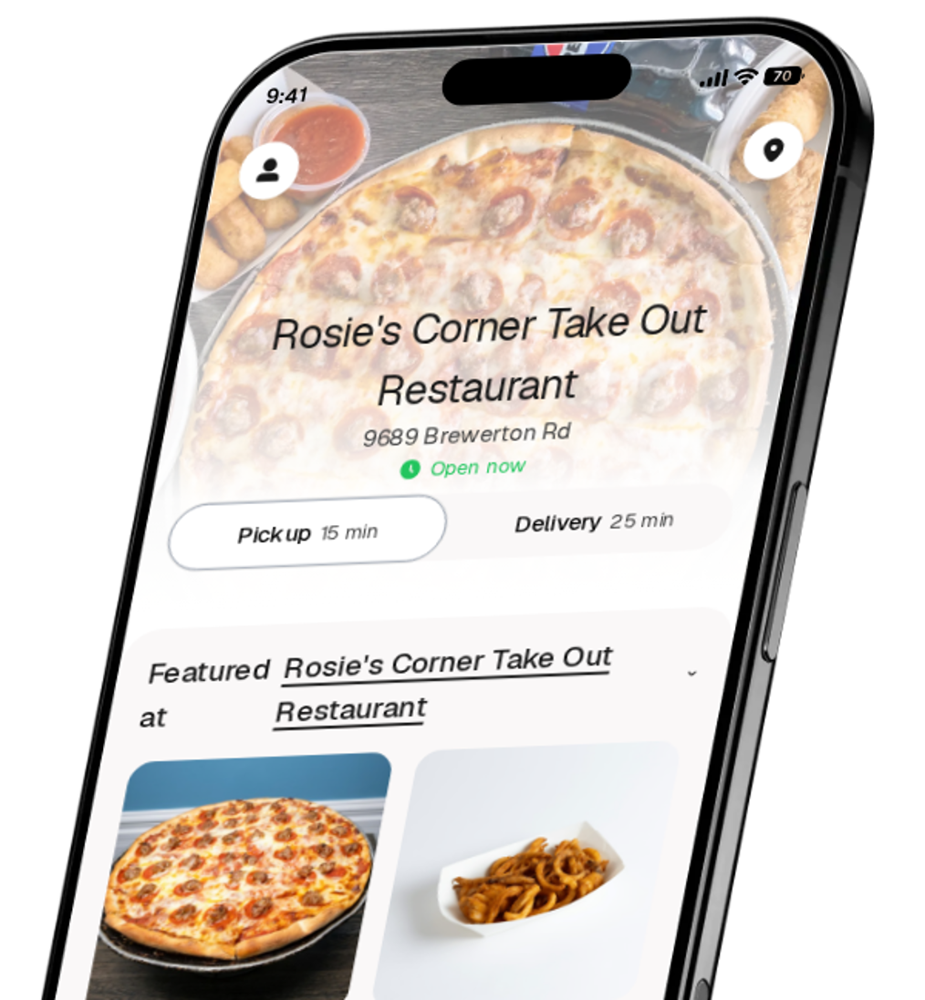 Rosie's Corner Take Out Restaurant app preview