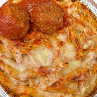 Baked Ziti with 2 Meatballs